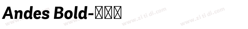 Andes Bold字体转换